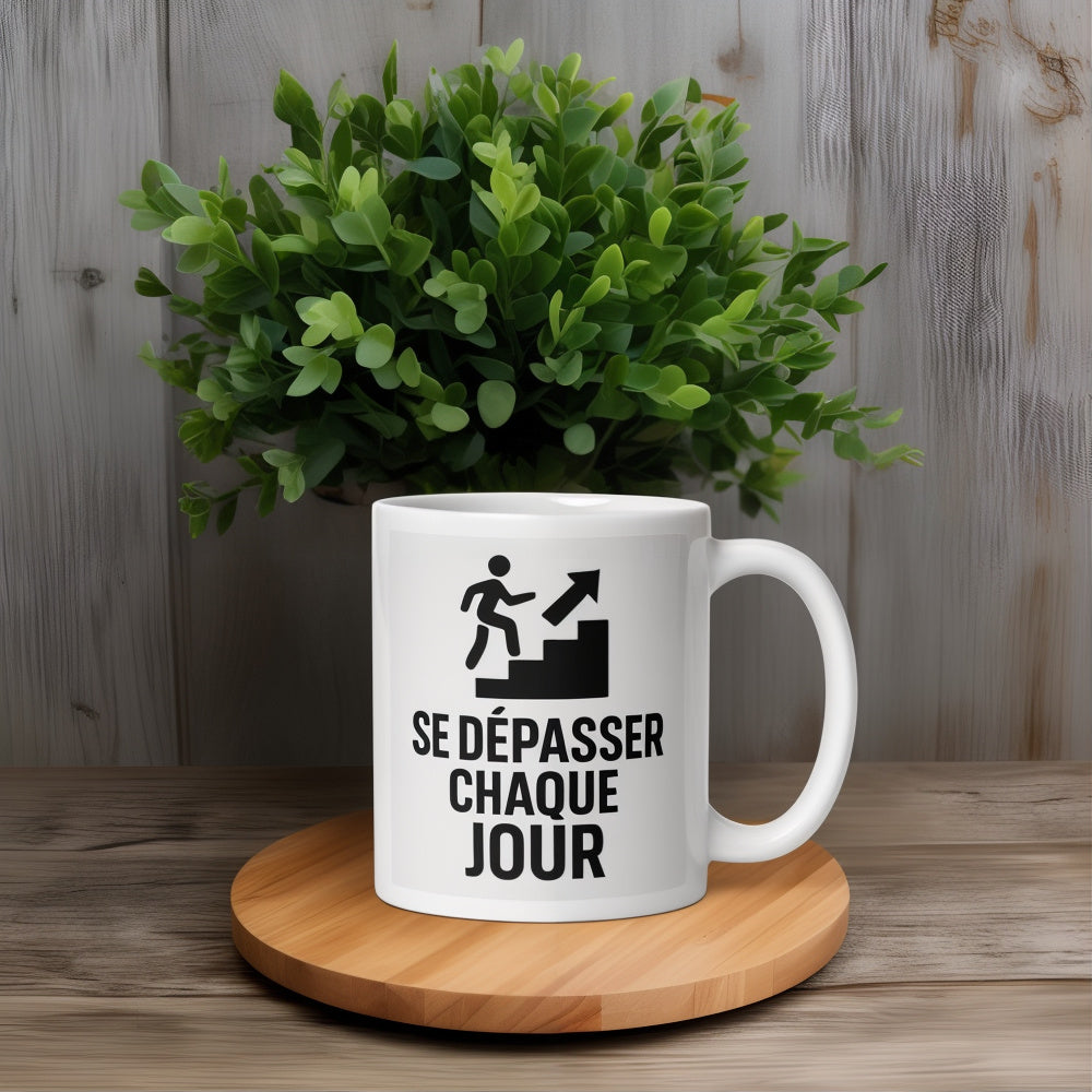 Mug "SE DÉPASSER CHAQUE JOUR"