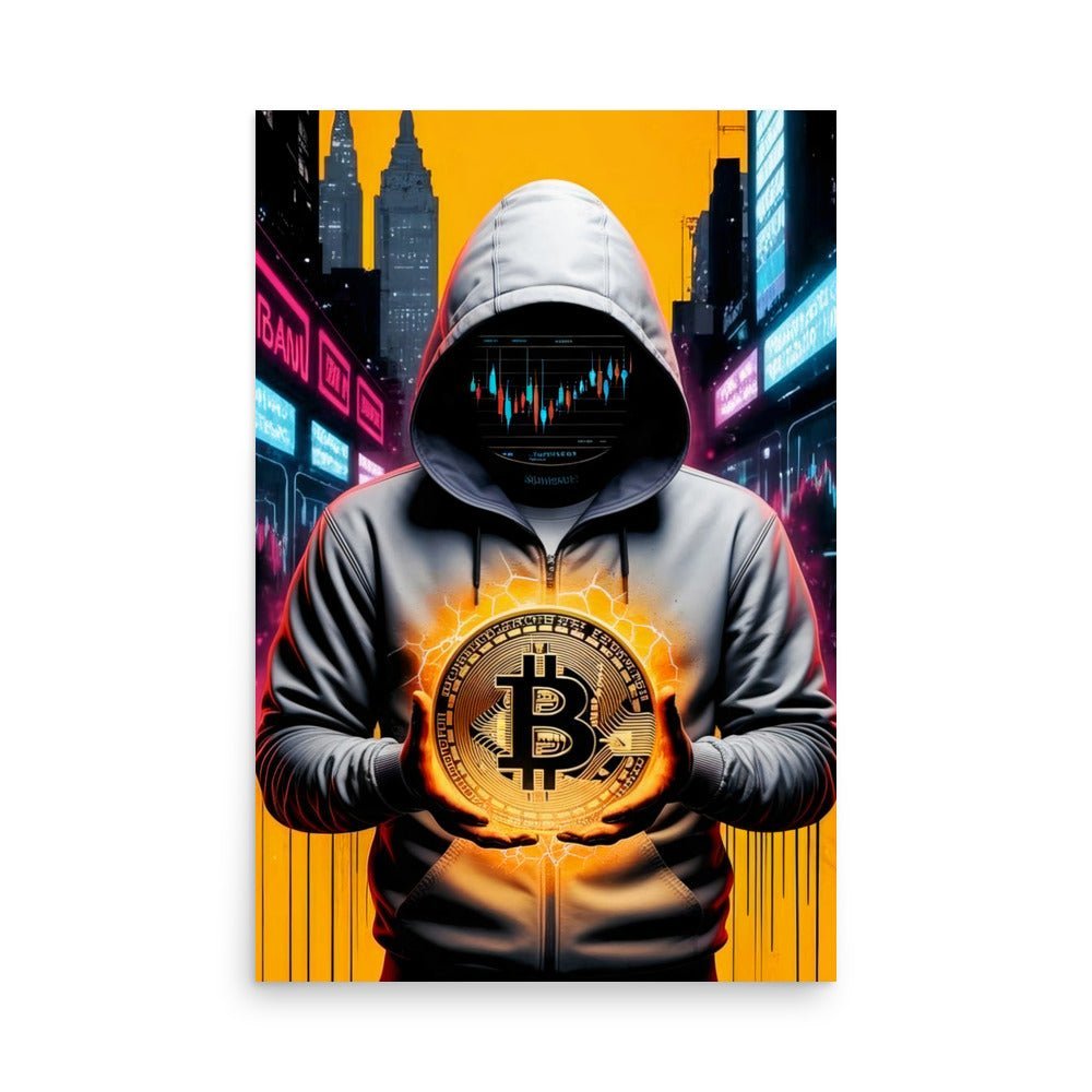 Affiche “Crypto King” – L’Énergie de la Blockchain - Tableau Motivation - Mentset