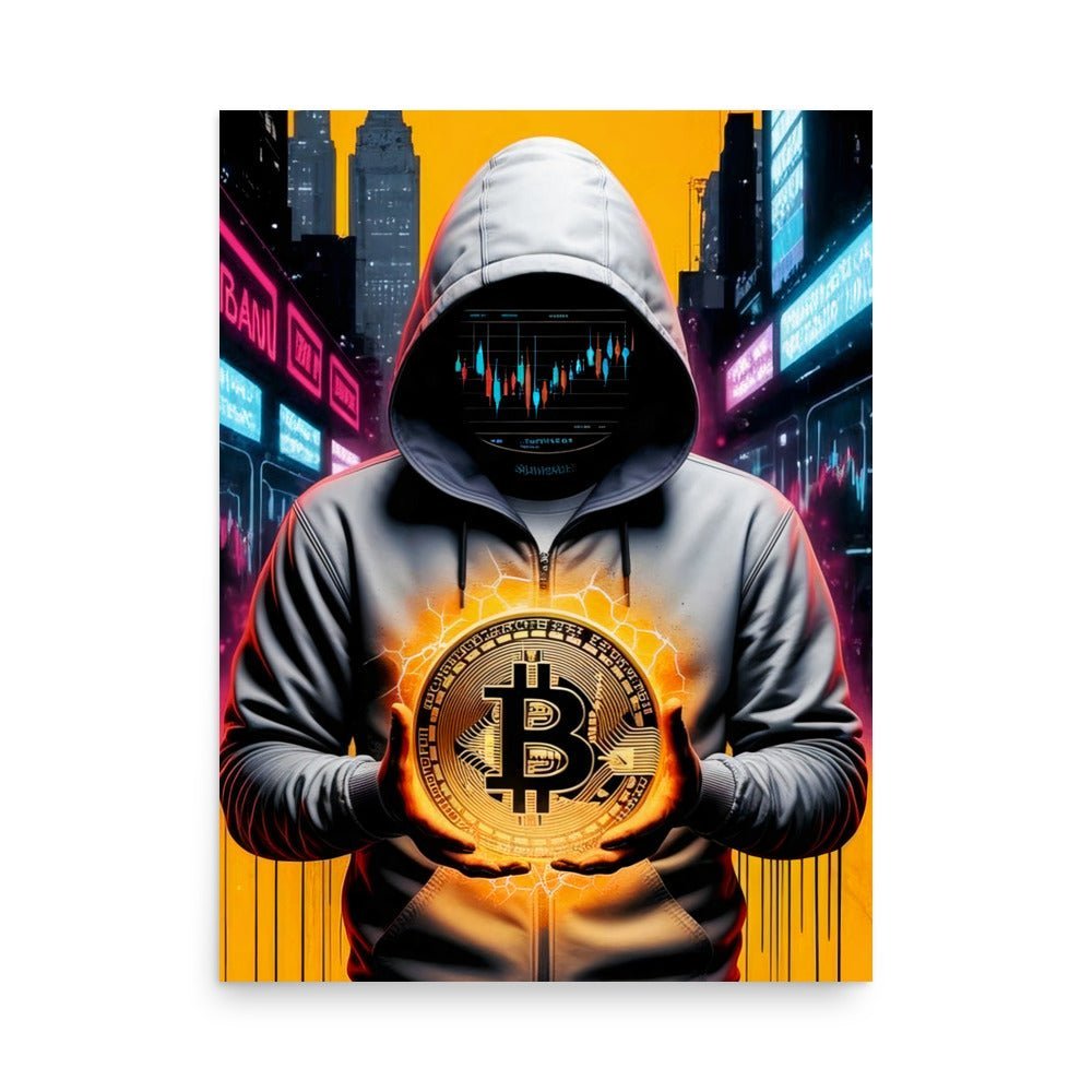 Affiche “Crypto King” – L’Énergie de la Blockchain - Tableau Motivation - Mentset