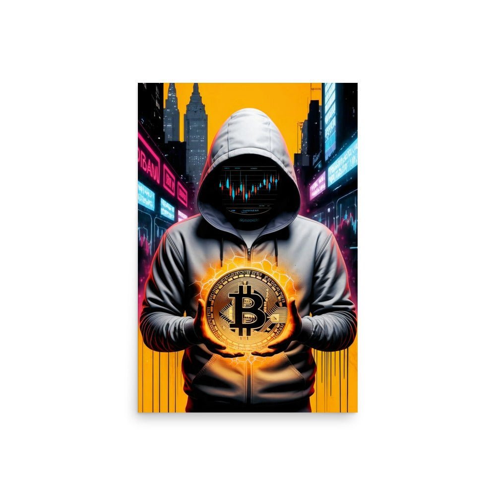 Affiche “Crypto King” – L’Énergie de la Blockchain - Tableau Motivation - Mentset