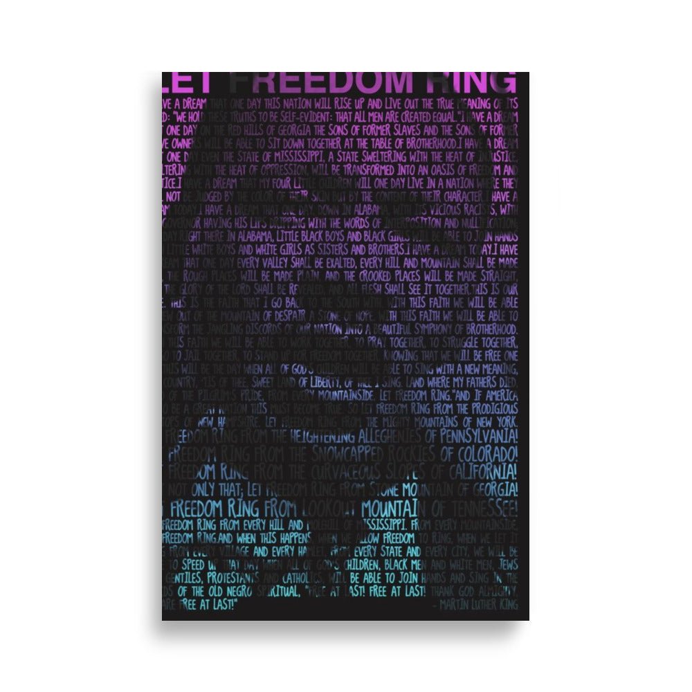 Affiche "Let Freedom Ring" – Un hommage puissant à la liberté - Tableau Motivation - Mentset