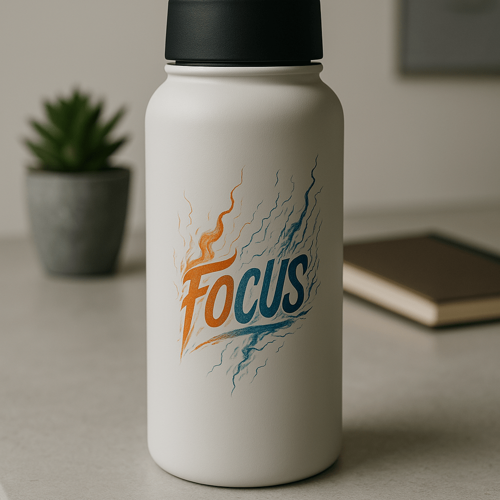 Gourde "FOCUS" – Pour les esprits déterminés - Tableau Motivation - Mentset