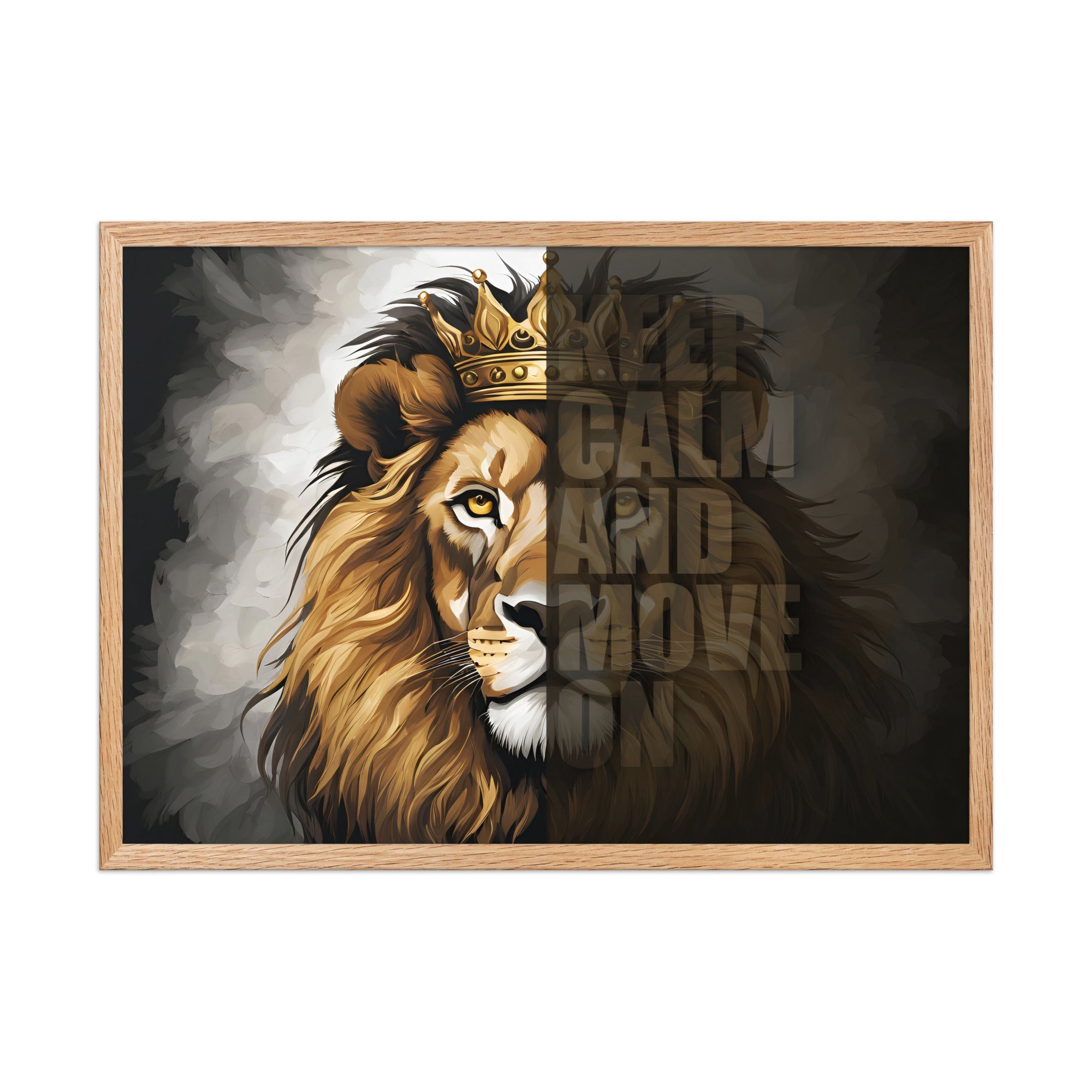 Tableau Encadré – La Puissance du Lion Royal - Tableau Motivation - Mentset