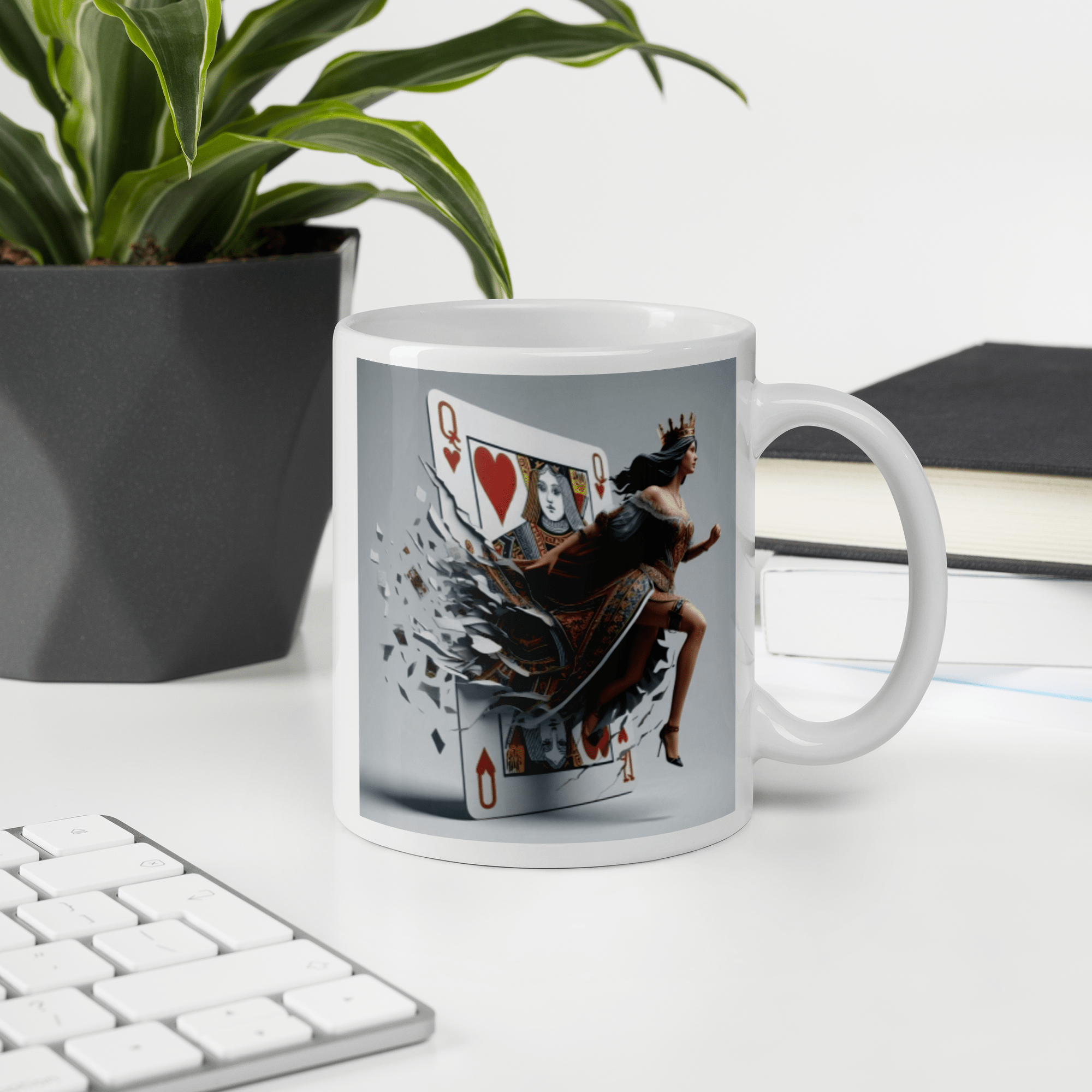 Tasse “Queen Power” – Reine de cœur, force et liberté - Tableau Motivation - Mentset