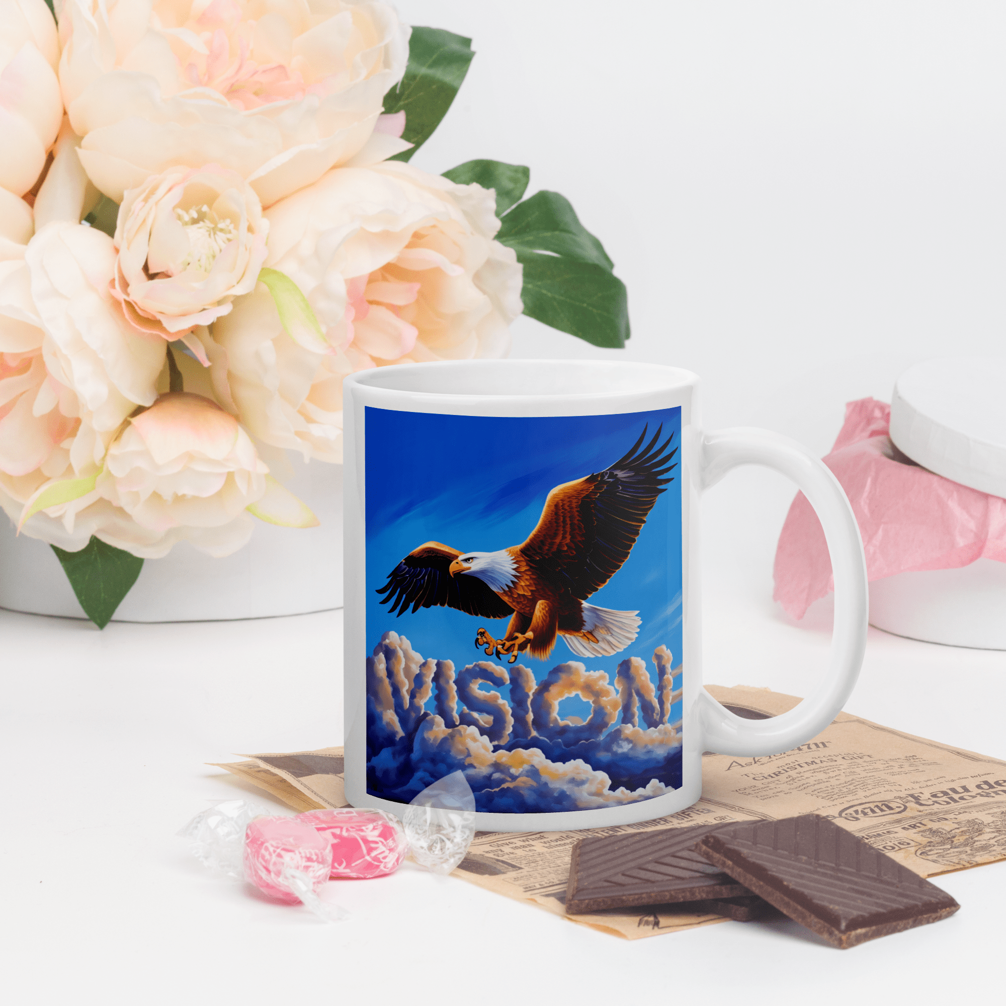 Tasse VISION | Aigle Puissant - Tableau Motivation - Mentset