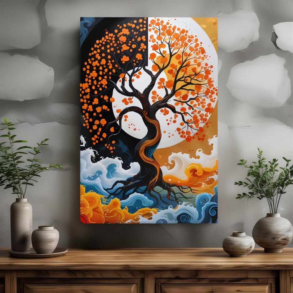 Toile "Arbre de Vie – Harmonie cachée - Tableau Motivation - Mentset
