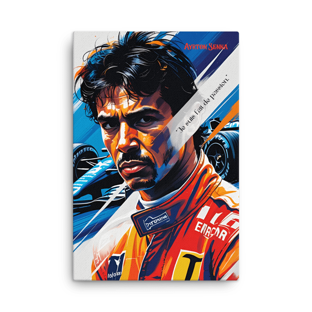 Toile "Ayrton Senna – Essence de passion" - Tableau Motivation - Mentset