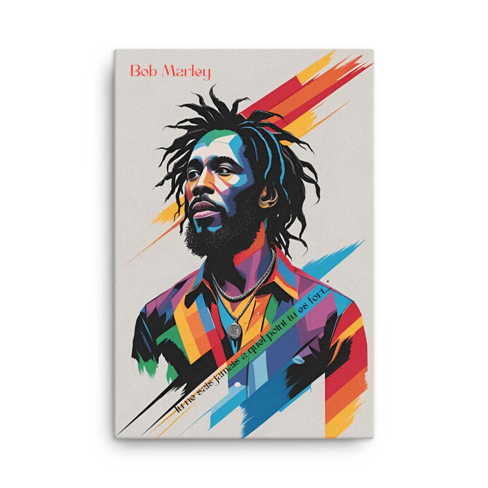 Toile "Bob Marley – La force révélée" - Tableau Motivation - Mentset