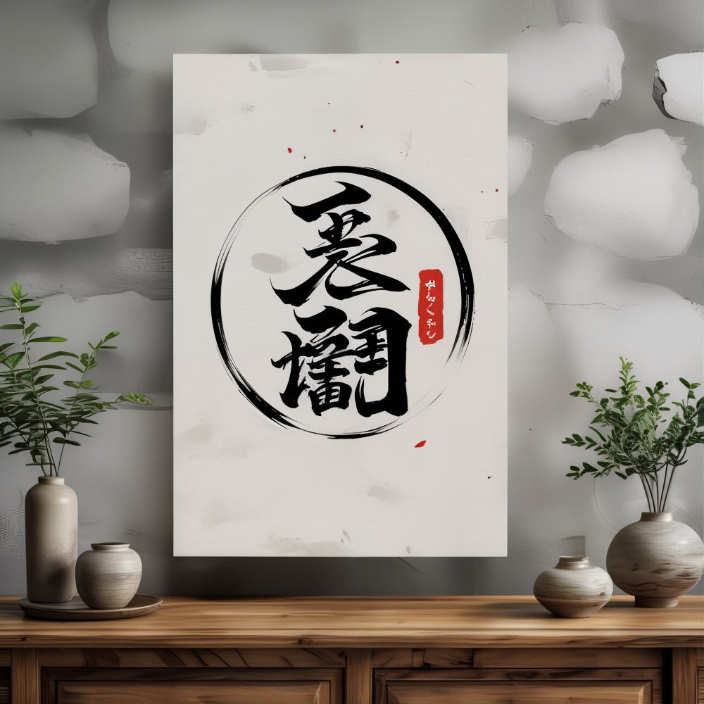 Toile "Cercle Enso" – Simplicité et Sagesse Japonaise - Tableau Motivation - Mentset
