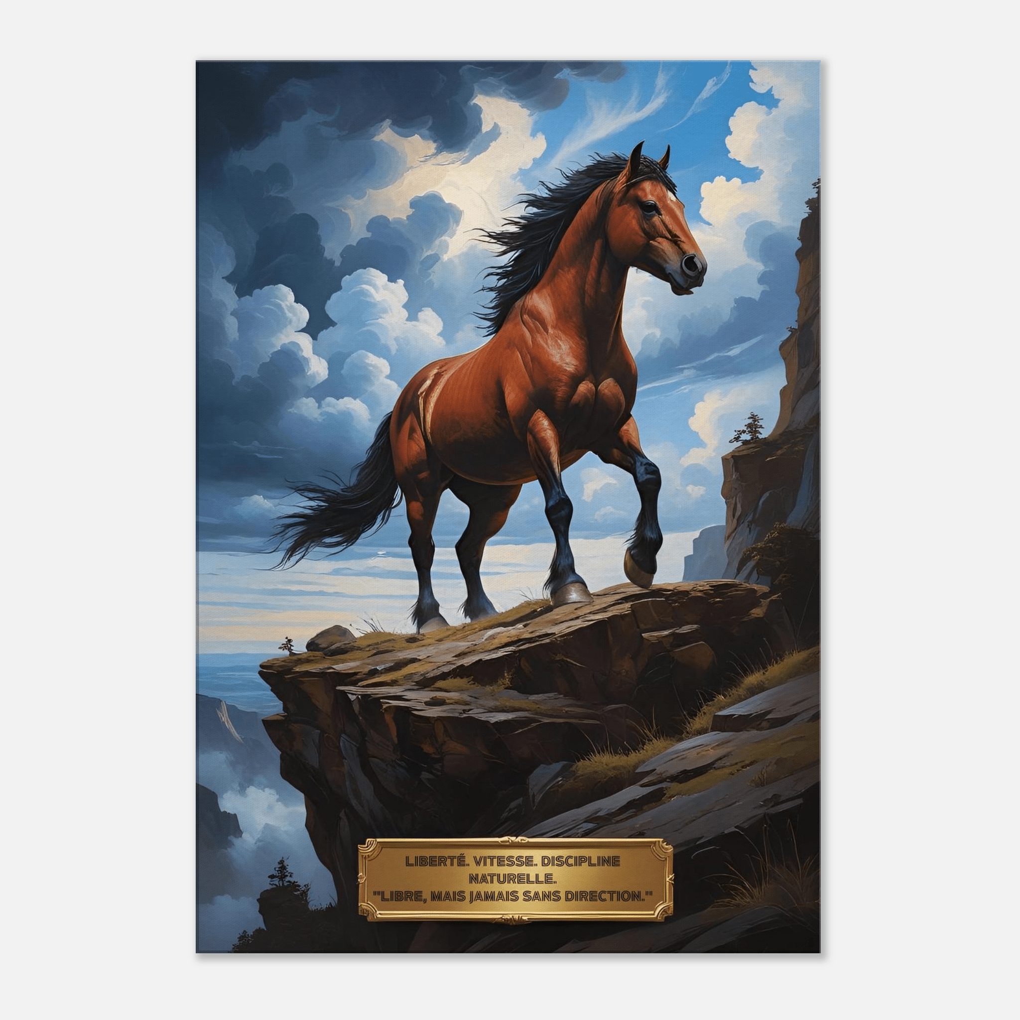Toile cheval – liberté - Tableau Motivation - Mentset