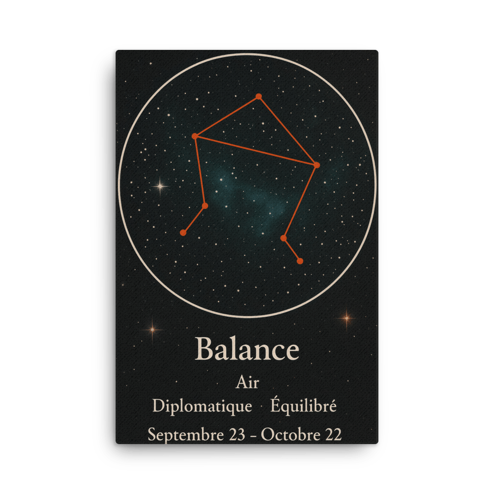 Toile Constellation "Balance" - Tableau Motivation - Mentset