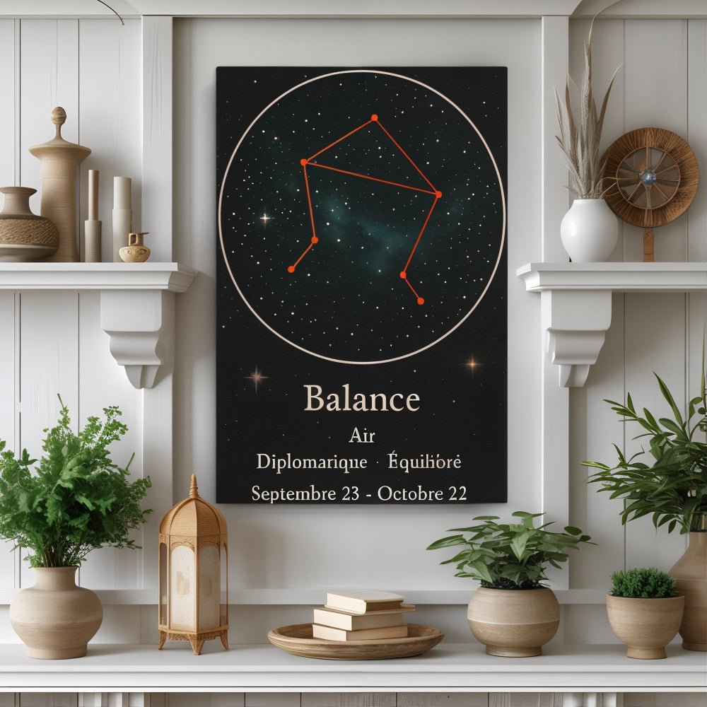 Toile Constellation "Balance" - Tableau Motivation - Mentset