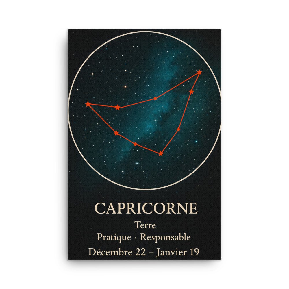 Toile Constellation "Capricorne" - Tableau Motivation - Mentset