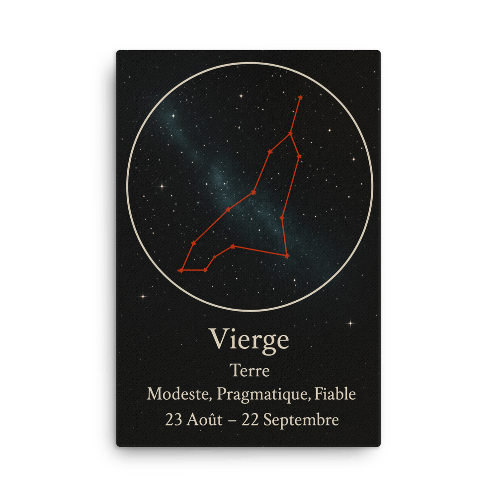 Toile Constellation "Vierge" - Tableau Motivation - Mentset