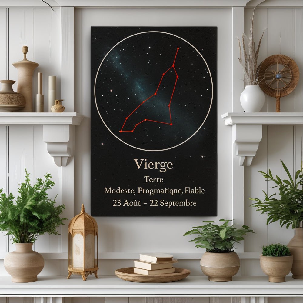 Toile Constellation "Vierge" - Tableau Motivation - Mentset