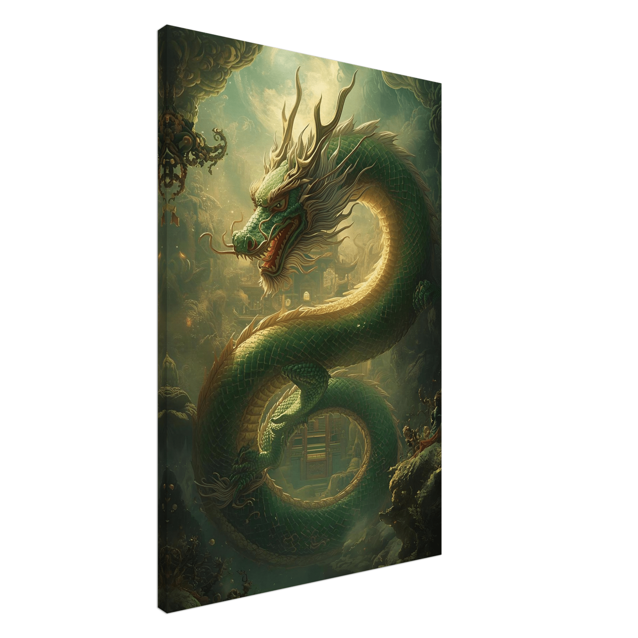 Toile Dragon Asiatique - Tableau Motivation - Mentset