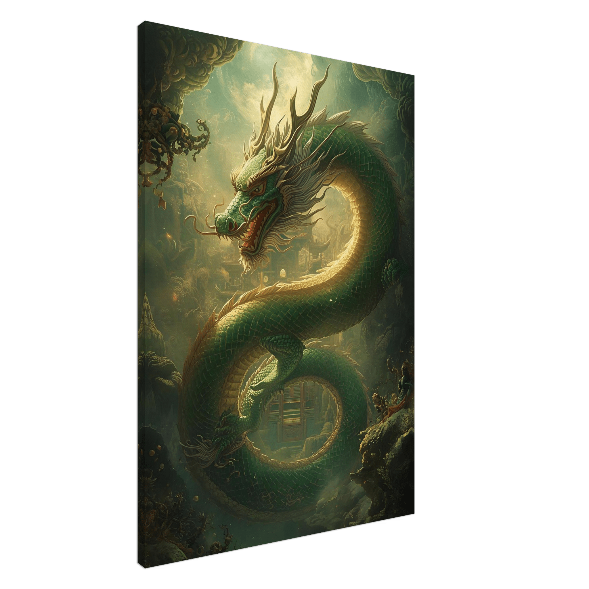 Toile Dragon Asiatique - Tableau Motivation - Mentset