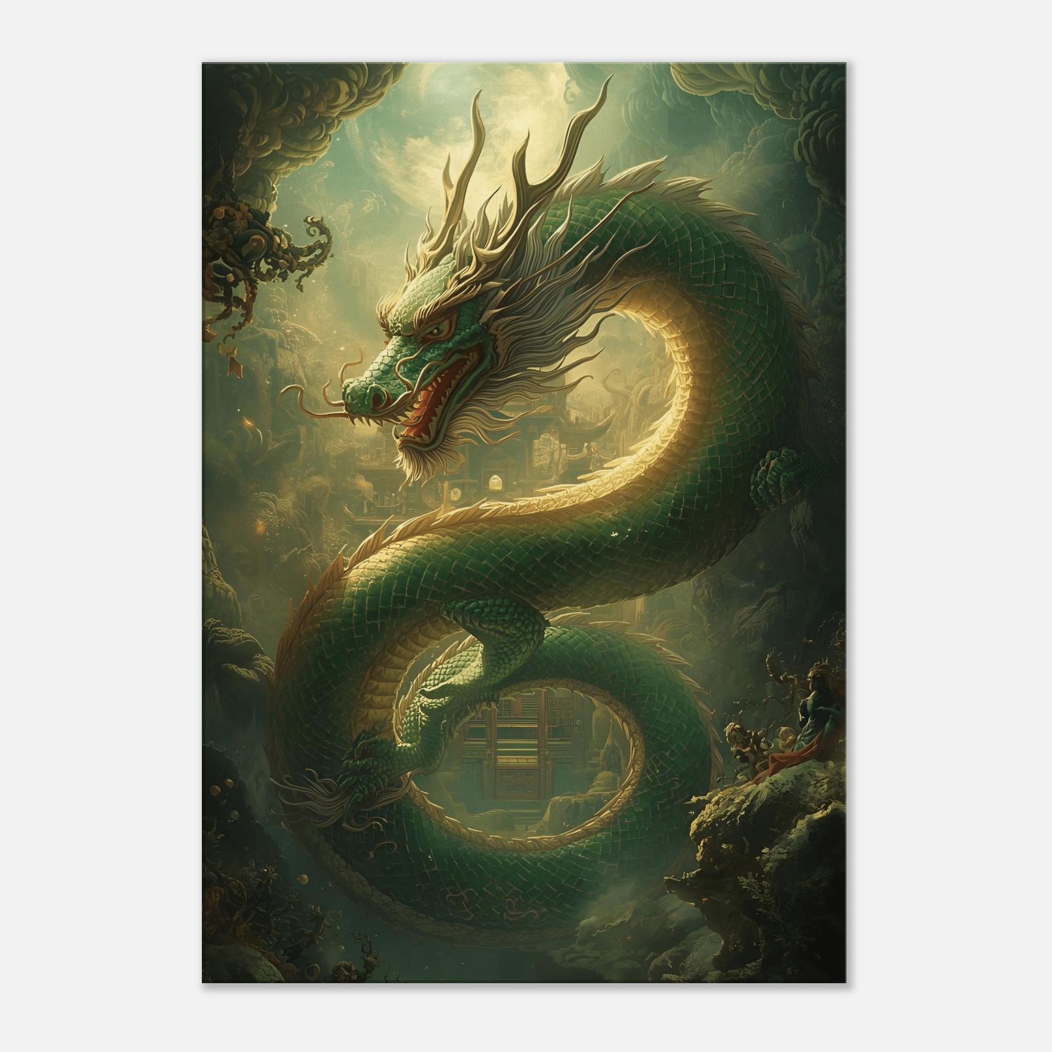 Toile Dragon Asiatique - Tableau Motivation - Mentset
