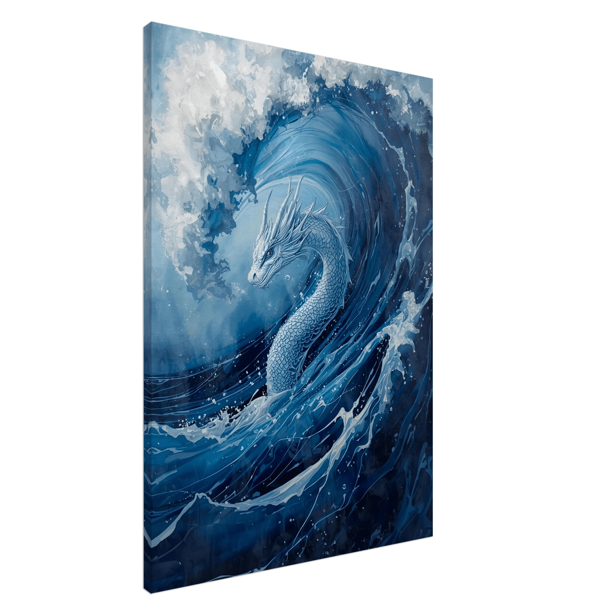 toile dragon de l’eau – la force des vagues - Tableau Motivation - Mentset