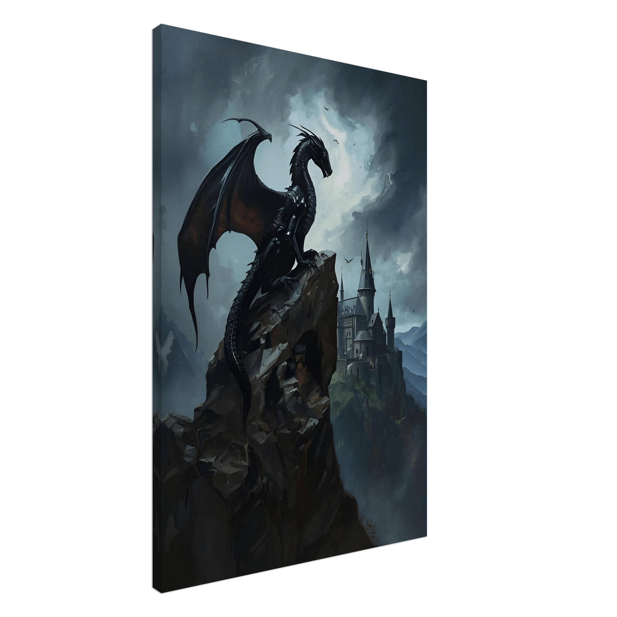 Toile Dragon Médiéval - Tableau Motivation - Mentset
