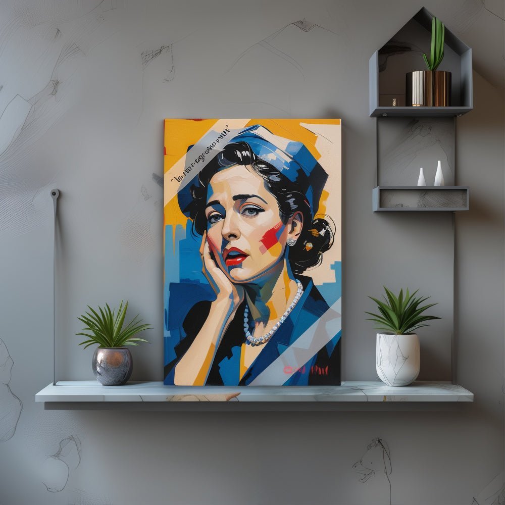 Toile "Édith Piaf – Zéro regret" - Tableau Motivation - Mentset