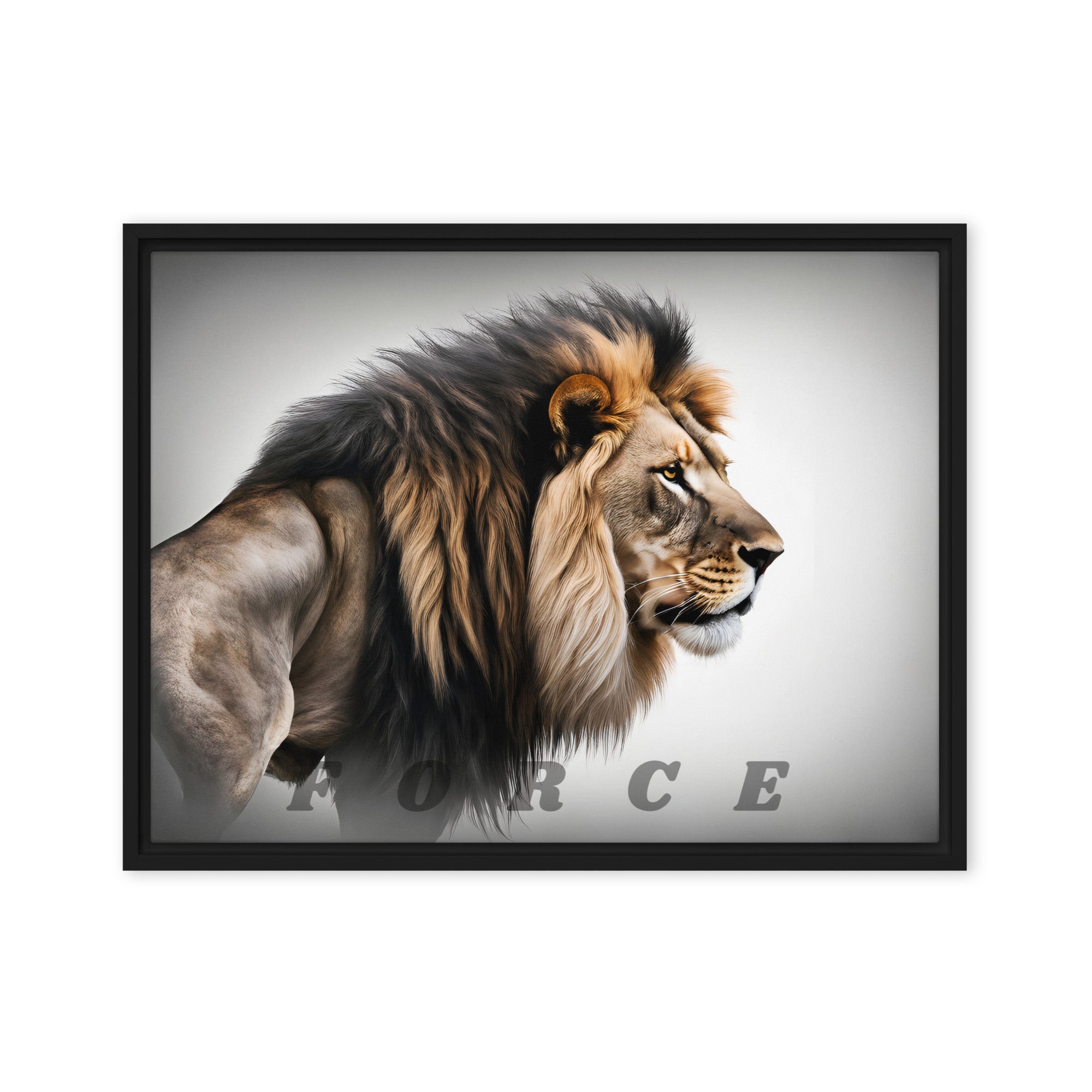 Toile Encadrée "Force" – La Puissance du Lion - Tableau Motivation - Mentset