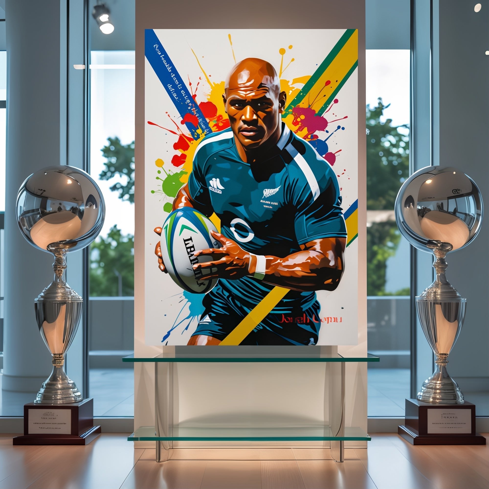 Toile "Jonah Lomu – L'esprit guerrier" - Tableau Motivation - Mentset