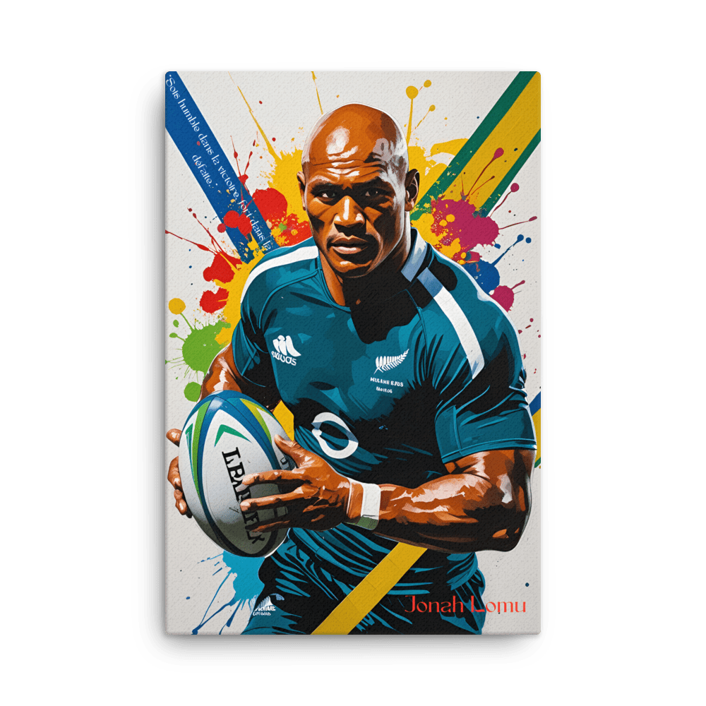 Toile "Jonah Lomu – L'esprit guerrier" - Tableau Motivation - Mentset