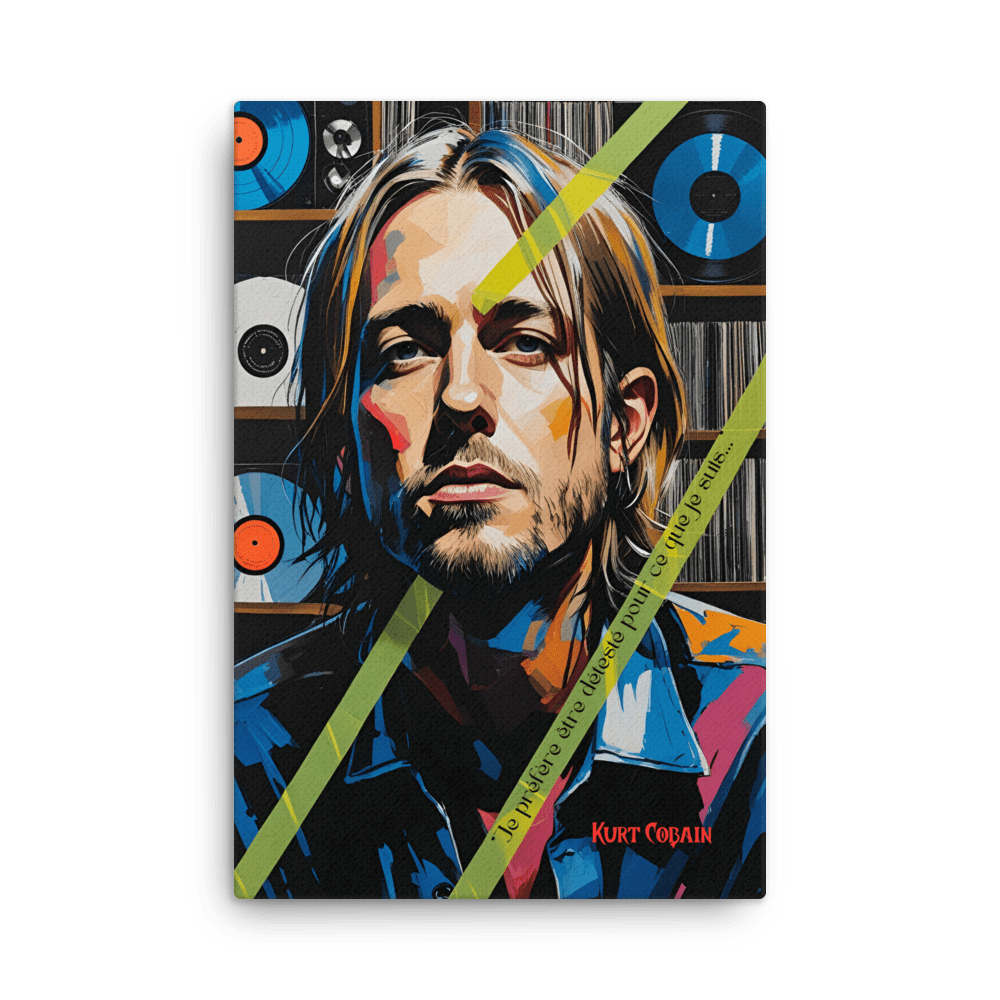 Toile "Kurt Cobain – Être soi" - Tableau Motivation - Mentset
