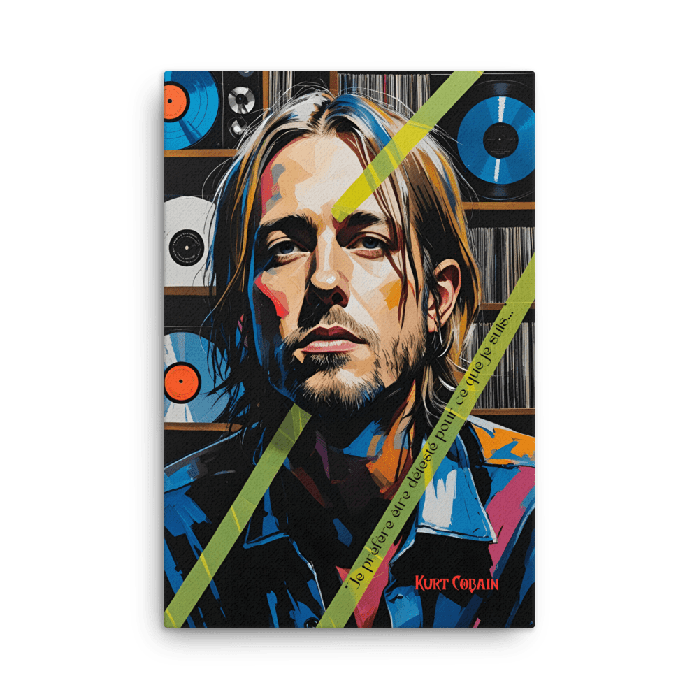 Toile "Kurt Cobain – Être soi" - Tableau Motivation - Mentset