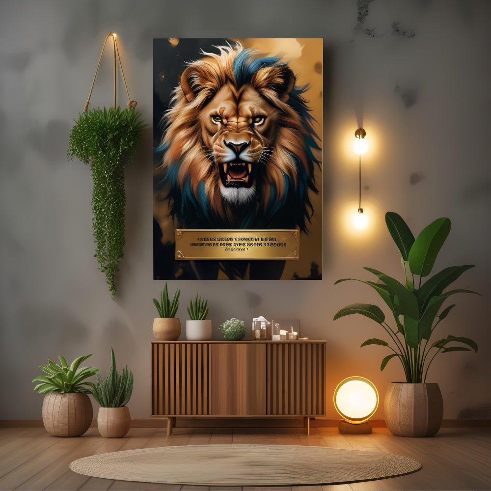 Toile lion – confiance - Tableau Motivation - Mentset