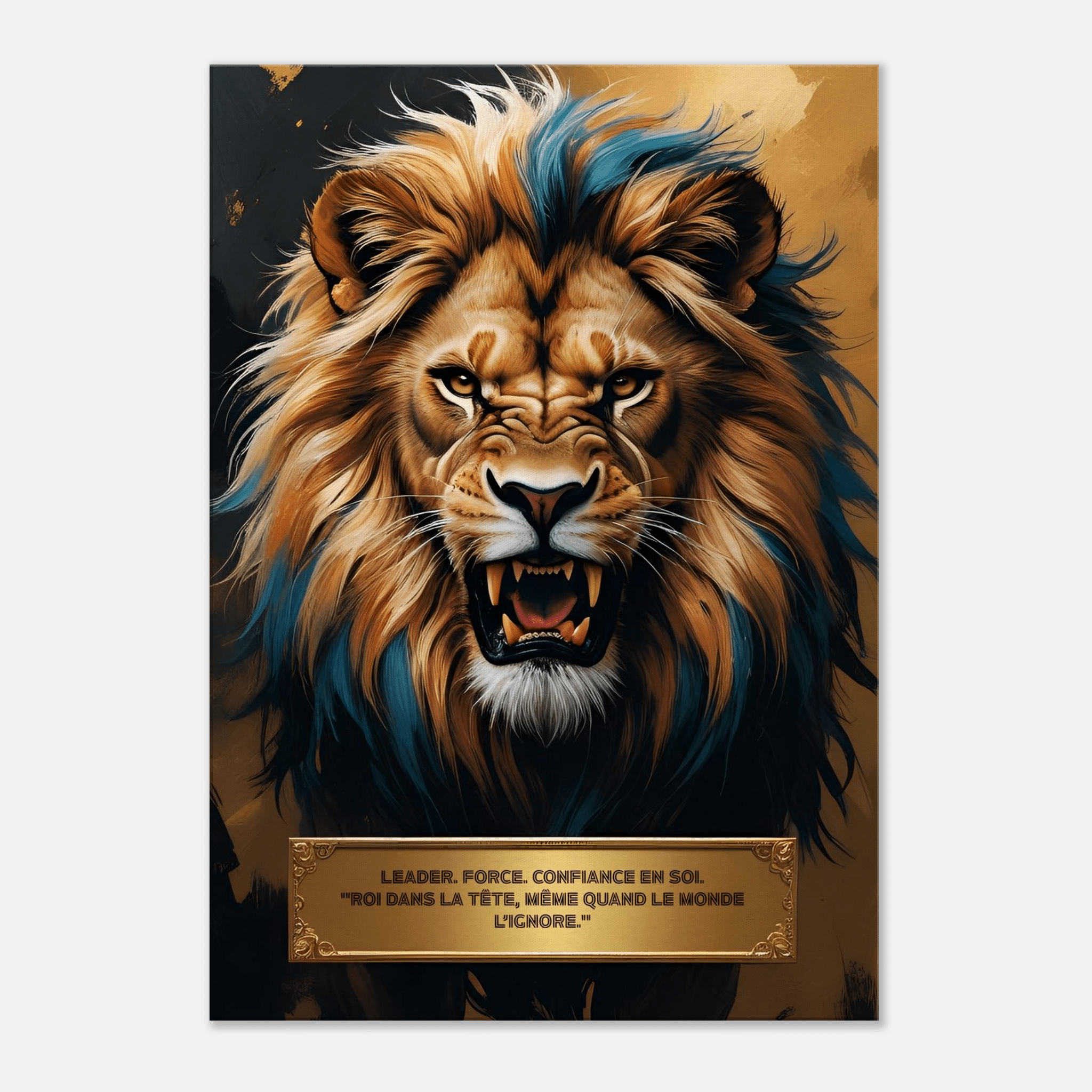 Toile lion – confiance - Tableau Motivation - Mentset
