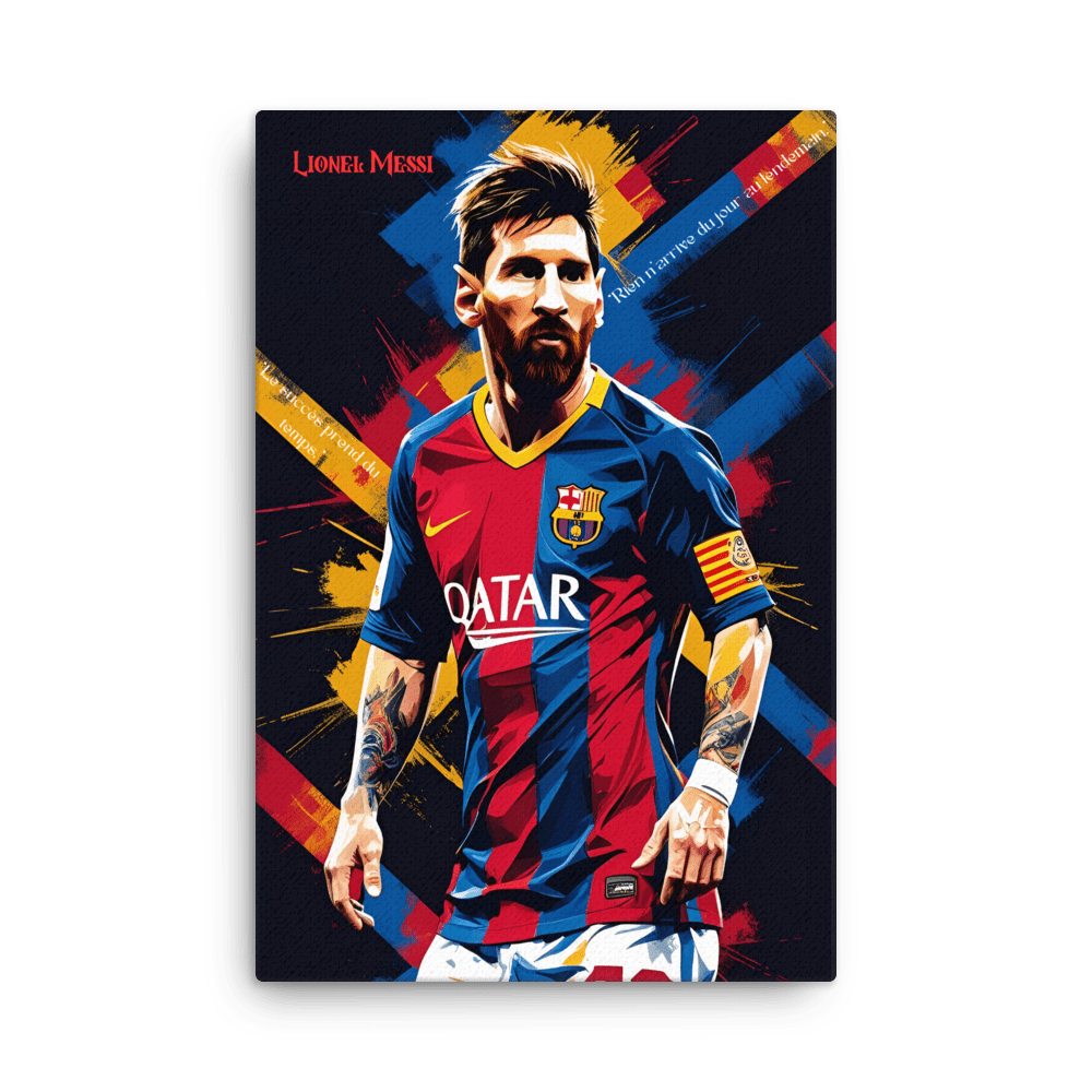 Toile "Lionel Messi – Le prix du silence" - Tableau Motivation - Mentset