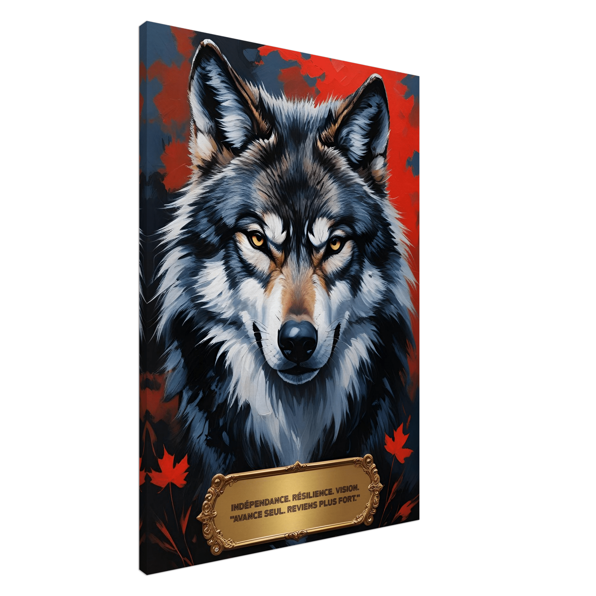 Toile loup – solitude - Tableau Motivation - Mentset