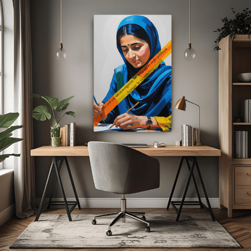 Toile "Malala – Le pouvoir d’un stylo" - Tableau Motivation - Mentset