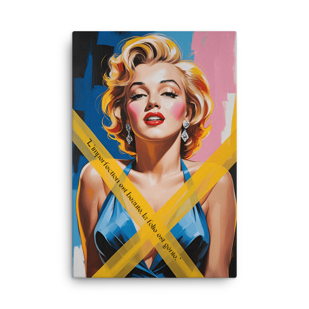 Toile "Marilyn Monroe – Beauté imparfaite" - Tableau Motivation - Mentset