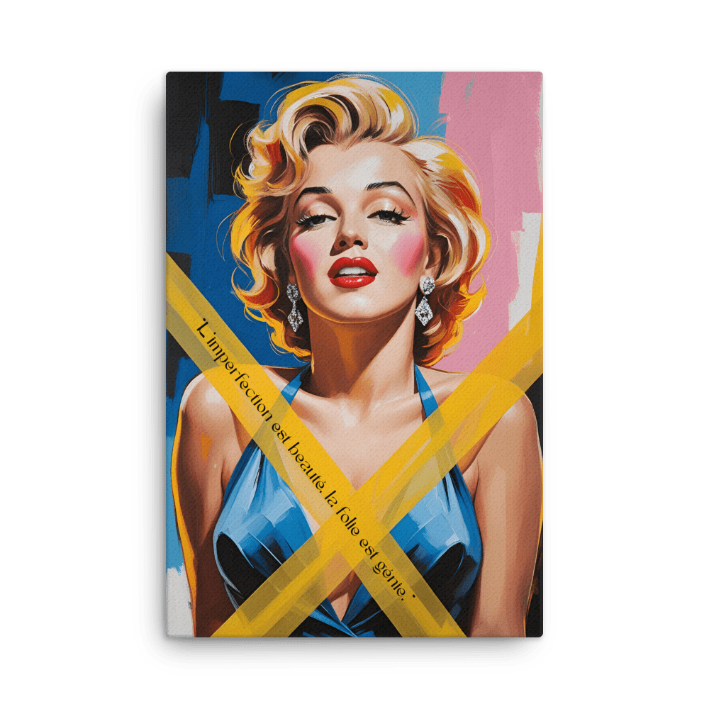 Toile "Marilyn Monroe – Beauté imparfaite" - Tableau Motivation - Mentset
