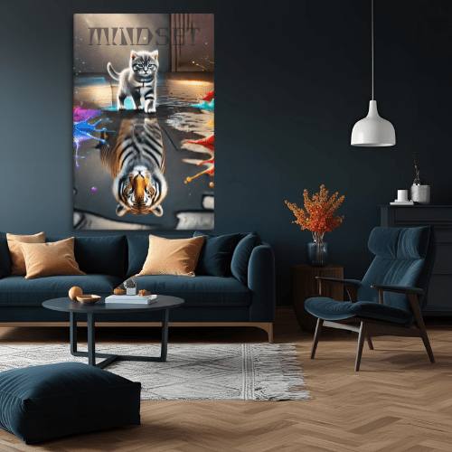 Toile "Mindset" – Le reflet de la puissance - Tableau Motivation - Mentset