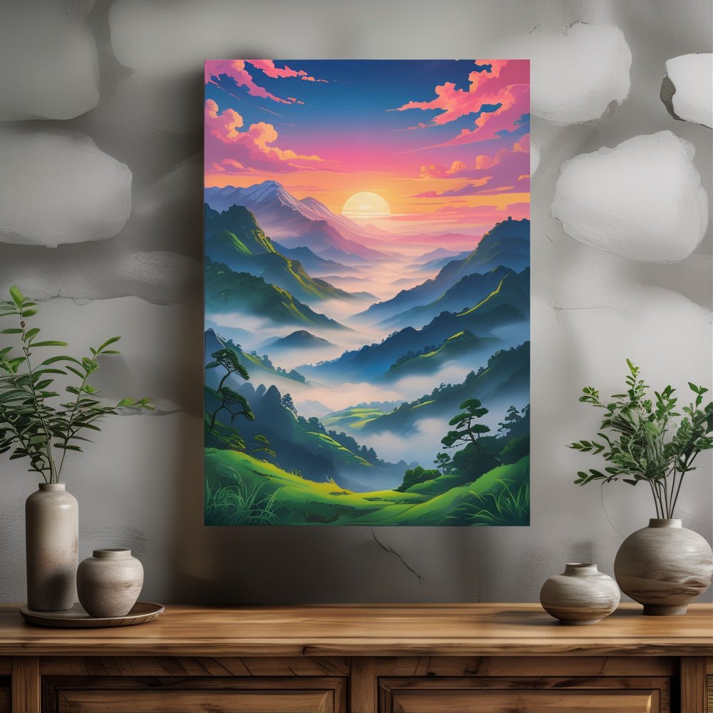 Toile montagne – le silence du sommet - Tableau Motivation - Mentset