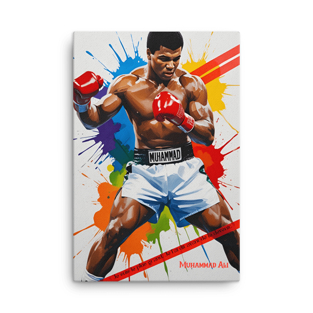 Toile "Muhammad Ali – Le pouvoir de croire" - Tableau Motivation - Mentset