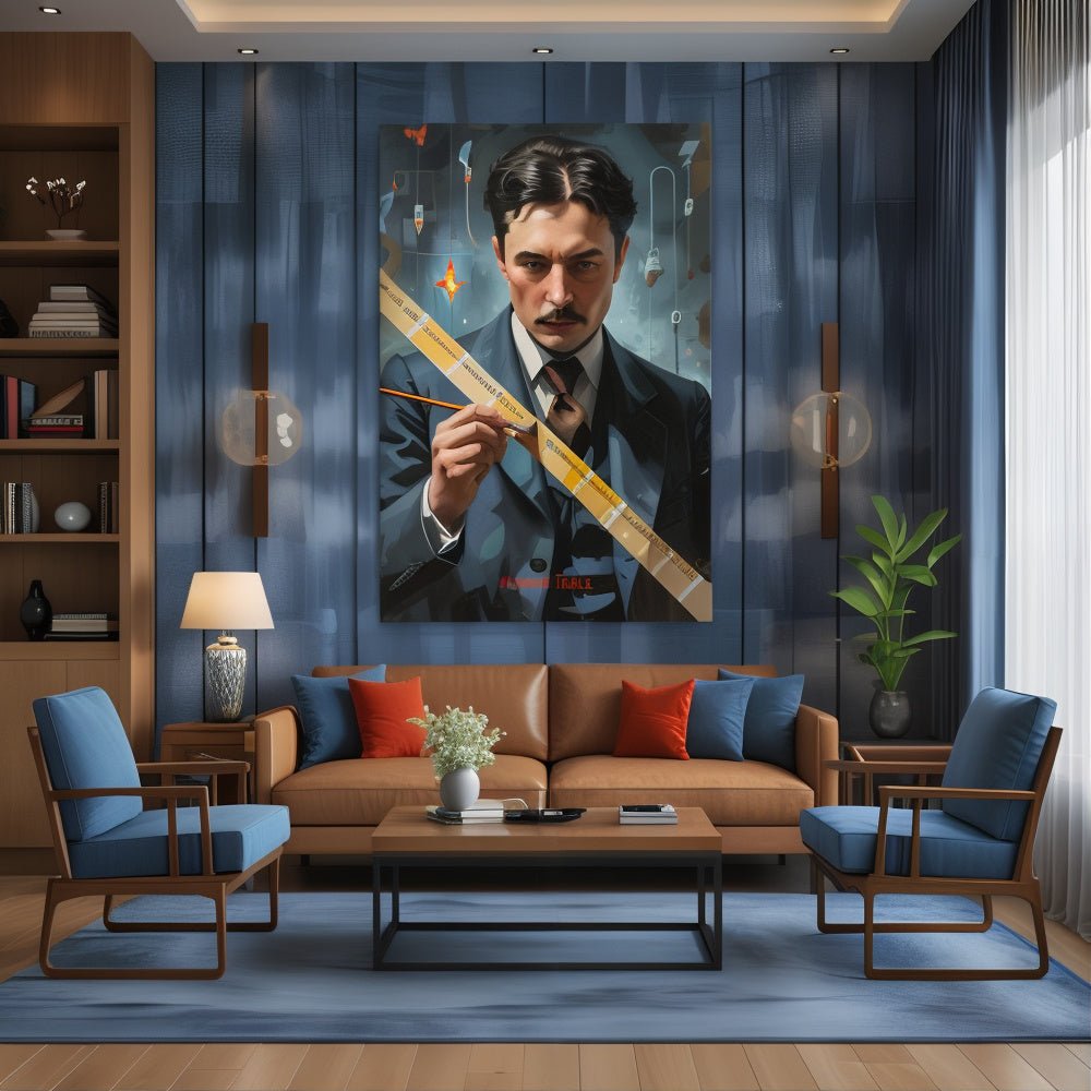 Toile "Nikola Tesla – Les secrets de l’univers" - Tableau Motivation - Mentset