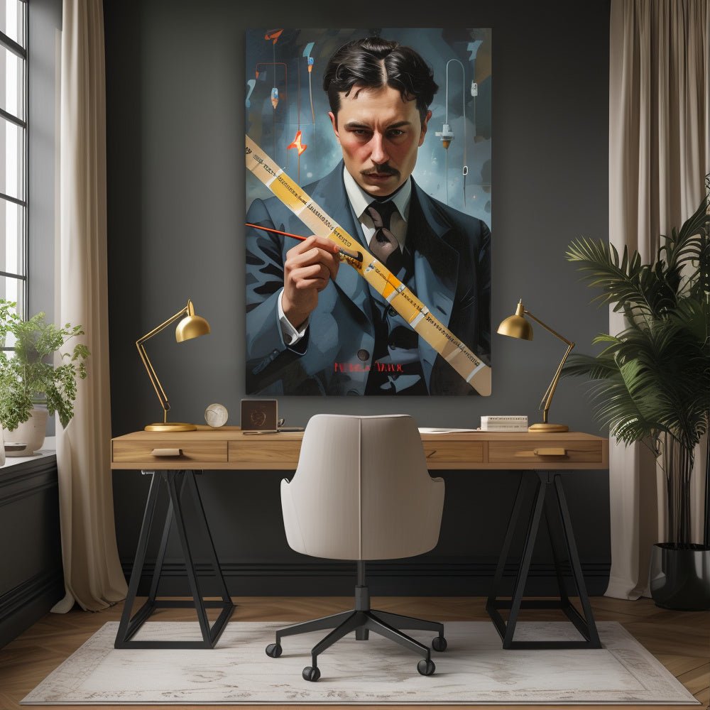 Toile "Nikola Tesla – Les secrets de l’univers" - Tableau Motivation - Mentset