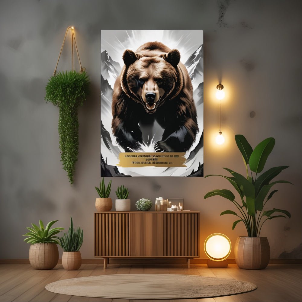 Toile ours – solidité - Tableau Motivation - Mentset