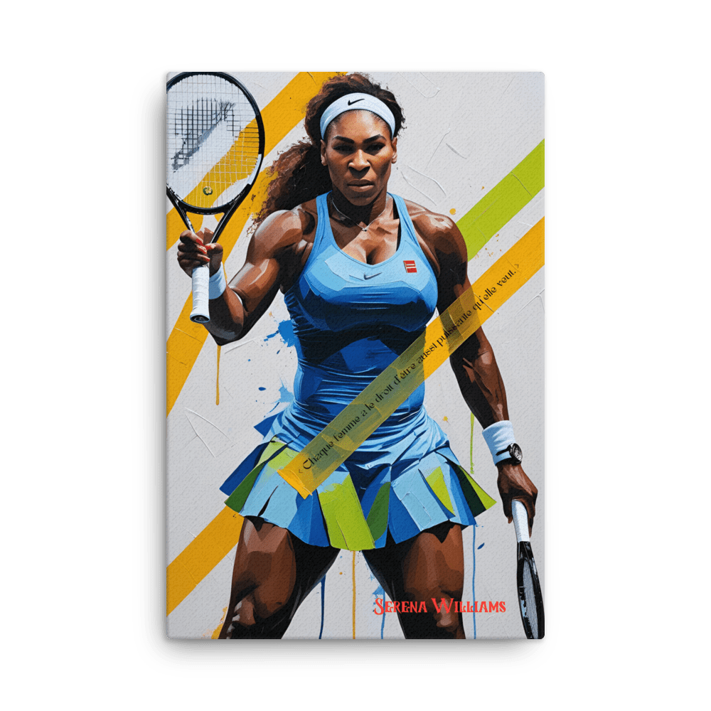 Toile "Serena Williams – Puissance assumée" - Tableau Motivation - Mentset
