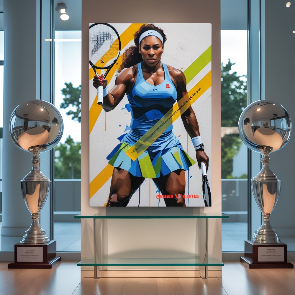Toile "Serena Williams – Puissance assumée" - Tableau Motivation - Mentset