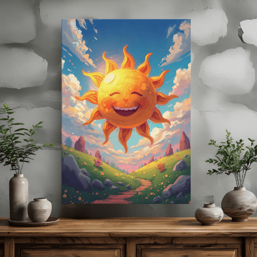 Toile Soleil Rayonnant - Tableau Motivation - Mentset