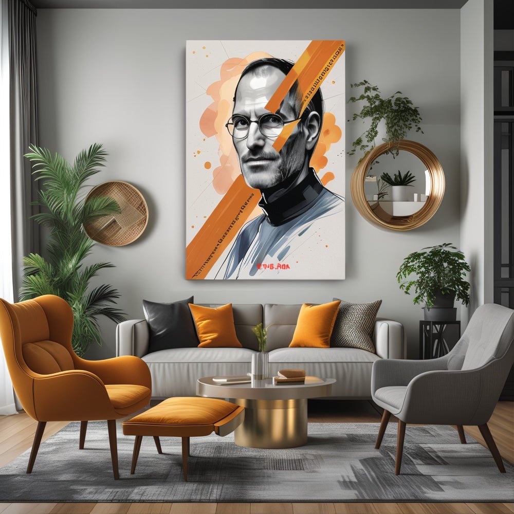 Toile "Steve Jobs – Montrer l’invisible" - Tableau Motivation - Mentset