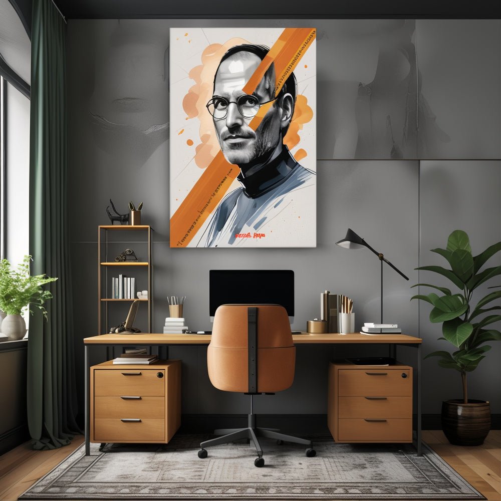 Toile "Steve Jobs – Montrer l’invisible" - Tableau Motivation - Mentset