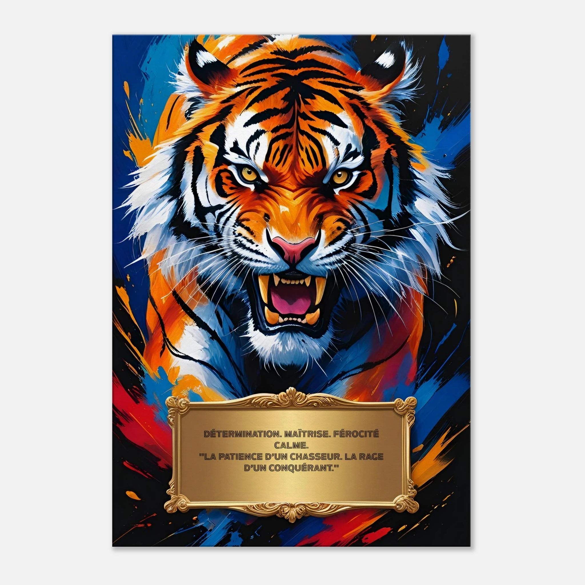 Toile tigre – détermination - Tableau Motivation - Mentset