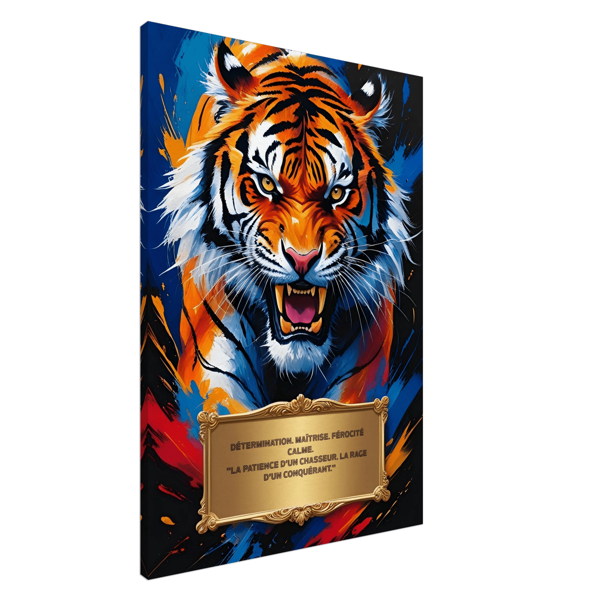 Toile tigre – détermination - Tableau Motivation - Mentset